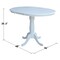 International Concepts Round 36 in Rd Top Pedestal Table, 12 in Leaf, Adjustable Height, White, 36 W, 48 L, 34.9 in H, Wood K08-36RXT-6B - alternate 2
